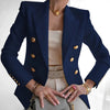 Women's Black Polyester Blazer - Elegant and Versatile Size M