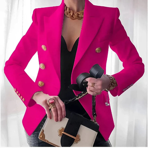 Women's Black Polyester Blazer - Elegant and Versatile Size M