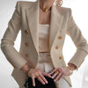 Women's Black Polyester Blazer - Elegant and Versatile Size M