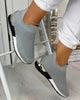 Women's Black Slip-On Sneakers with Orthopedic Support – Comfortable Textile Footwear