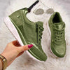 Women's Black Sneakers, Comfortable Leather and Mesh Design, Lace-Up Closure, Slip-Resistant Sole, Sizes 6-10