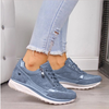 Women's Black Sneakers, Comfortable Leather and Mesh Design, Lace-Up Closure, Slip-Resistant Sole, Sizes 6-10