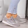 Women's Black Sneakers, Comfortable Leather and Mesh Design, Lace-Up Closure, Slip-Resistant Sole, Sizes 6-10