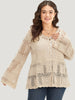 Women's Cardigan Beige Size M Cotton Blend 4
