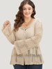 Women's Cardigan Beige Size M Cotton Blend 8