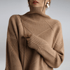 Women's Cashmere Turtleneck Sweater Beige Size S-2XL 100% Cashmere 1