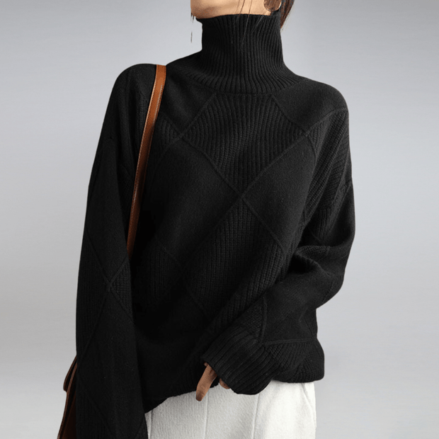 Women's Cashmere Turtleneck Sweater Beige Size S-2XL 100% Cashmere 5