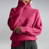Women's Cashmere Turtleneck Sweater Beige Size S-2XL 100% Cashmere 9