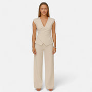 Women's Co-ord Set – Lightweight Two Piece Set with Relaxed Fit Top and Tailored Trousers for Summer Style