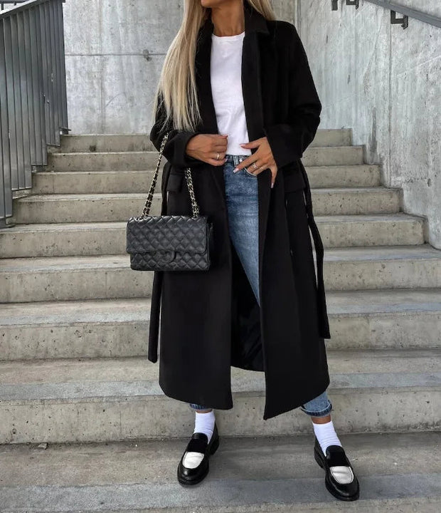 Women's Double-Breasted Wool Coat - Elegant Winter Coat for Warmth and Style 3
