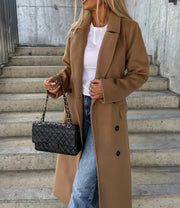 Women's Double-Breasted Wool Coat - Elegant Winter Coat for Warmth and Style 4