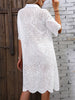 Women's Embroidery Drop Shoulder Dress - High-Quality Handmade Summer Dress in Polyester for Effortless Style-Cramta