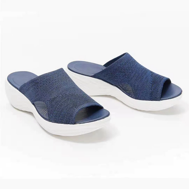 Women's Ergonomic Comfort Slide Sandals – Stylish Black Footwear with Cushioned Sole, Sizes 35-43
