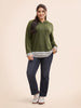 Women's Hooded T-Shirt Striped Size M Cotton 2