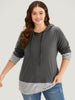 Women's Hooded T-Shirt Striped Size M Cotton 4