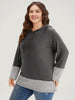Women's Hooded T-Shirt Striped Size M Cotton 6