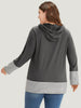 Women's Hooded T-Shirt Striped Size M Cotton 8