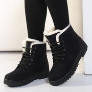 Women's Insulated Black Winter Boots - Size 8, Comfortable and Stylish