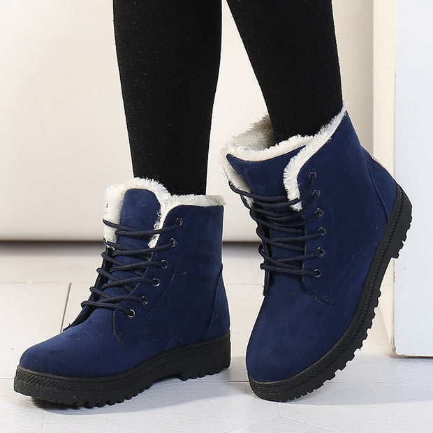 Women's Insulated Black Winter Boots - Size 8, Comfortable and Stylish