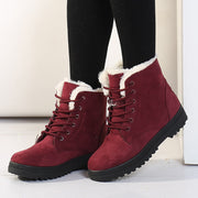 Women's Insulated Black Winter Boots - Size 8, Comfortable and Stylish