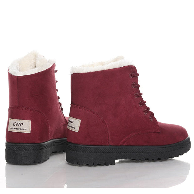Women's Insulated Black Winter Boots - Size 8, Comfortable and Stylish