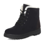 Women's Insulated Black Winter Boots - Size 8, Comfortable and Stylish