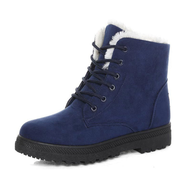 Women's Insulated Black Winter Boots - Size 8, Comfortable and Stylish