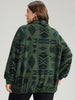 Women's Jacket Black Size M Polyester Geometric Pocket Design 3
