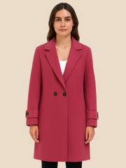 Women's Khaki Blazer Coat - Tailored Fit for Cooler Months, Comfortable Fabric, Stylish Design
