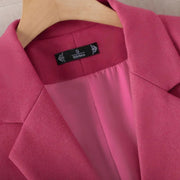Women's Khaki Blazer Coat - Tailored Fit for Cooler Months, Comfortable Fabric, Stylish Design