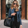 Women's Leather Jacket Black Size M Genuine Leather 2