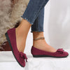 Women's Leather Orthopedic Flat Shoes in Burgundy – Size 8, Comfortable Supportive Design for All-Day Wear