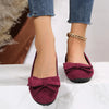 Women's Leather Orthopedic Flat Shoes in Burgundy – Size 8, Comfortable Supportive Design for All-Day Wear