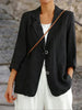 Women's Linen Casual Blazer - Lightweight Relaxed Fit for Versatile Everyday Style
