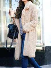 Women's Long Teddy Coat in Plush Fleece - Warm Winter Coat for Women, Flattering Silhouette, Ideal for Casual Outings and Layering 1