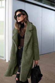 Women's Long Teddy Coat in Plush Fleece - Warm Winter Coat for Women, Flattering Silhouette, Ideal for Casual Outings and Layering 5