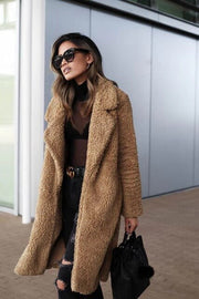 Women's Long Teddy Coat in Plush Fleece - Warm Winter Coat for Women, Flattering Silhouette, Ideal for Casual Outings and Layering 8