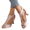 Women's Orthopedic Sandals in Black – Comfortable Elevated Heel Design, Sizes 36-42