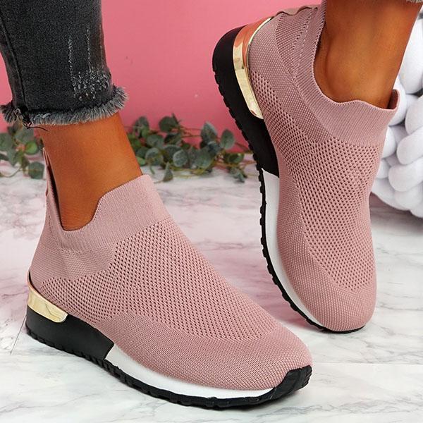 Women's Orthopedic Sneakers in Black - Comfortable Walking Shoes with Arch Support