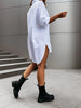 Women's Shirt Dress in Premium Polyester Blend with Slight Stretch – Versatile and Comfortable for All Occasions-Cramta