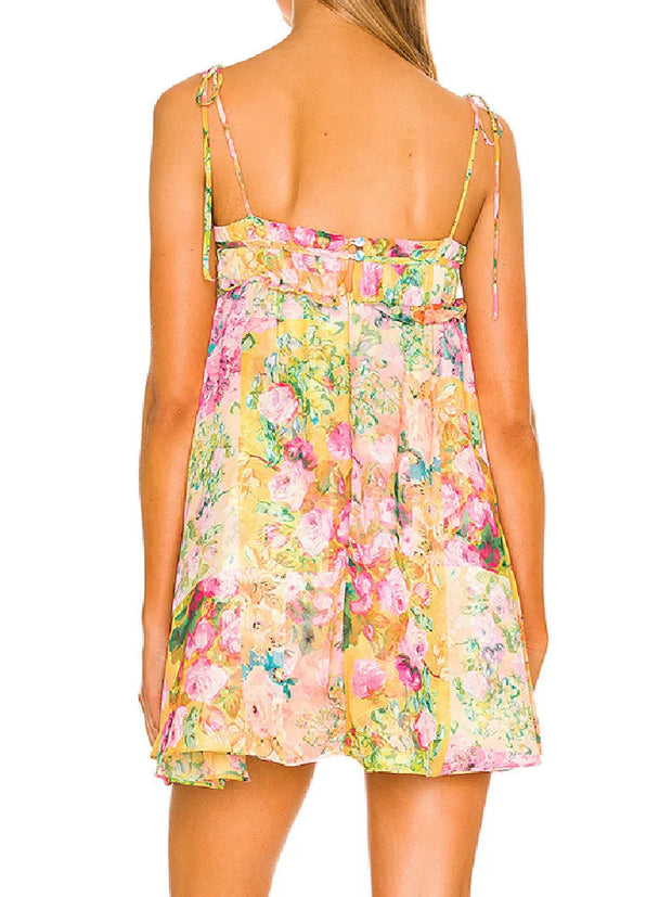 Women's Spaghetti Strap Mini Dress – Chic Summer Dress in Premium Polyester for Casual and Evening Wear-Cramta