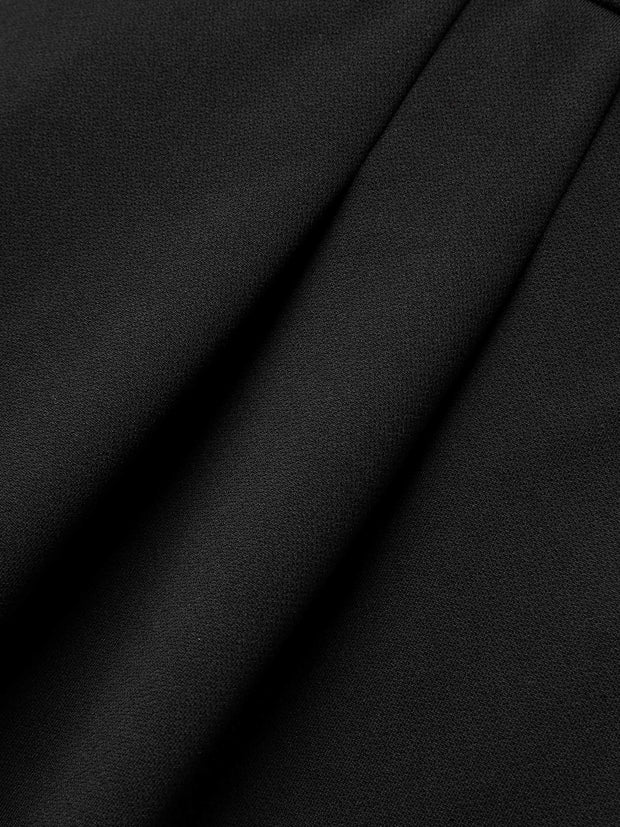 Women's Straight Leg Pants Black Size M Stretchy Polyester Spandex 6
