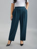 Women's Straight Leg Pants Black Size M Stretchy Polyester Spandex 8