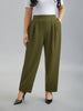 Women's Straight Leg Pants Black Size M Stretchy Polyester Spandex 9