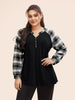 Women's Sweatshirt Plaid Size M Cotton Relaxed Fit 4