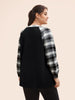 Women's Sweatshirt Plaid Size M Cotton Relaxed Fit 7