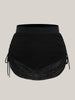 Women's Swim Bottoms Black Size M Lace Adjustable Coverage 6
