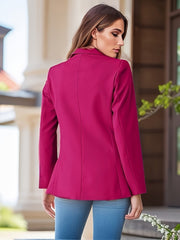 Women's Tailored Blazer with Suede-Look Finish – Elegant Workwear and Casual Chic