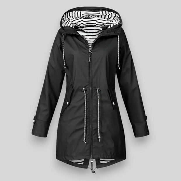 Women's Waterproof Jacket Black Size S-5XL Lightweight Stylish 5