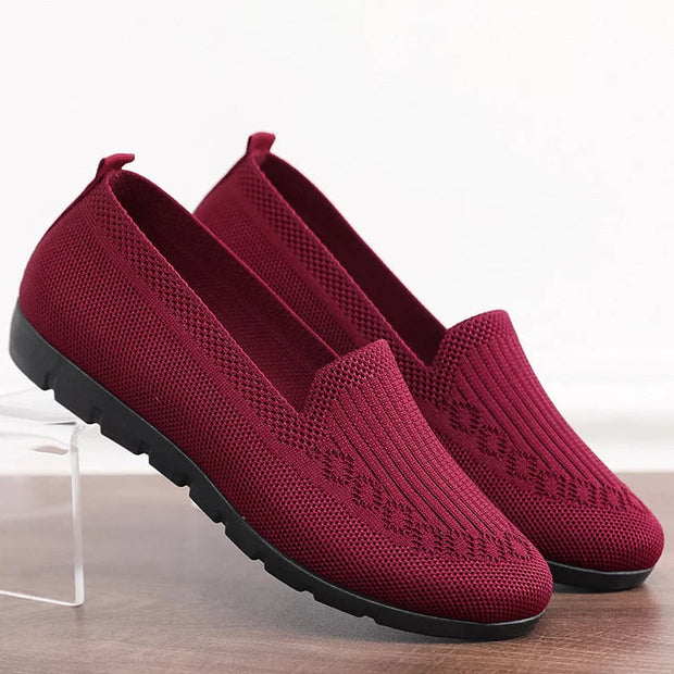Women's White Sneakers - Orthopedic Mesh Walking Shoes with Arch Support and Non-Slip Soles, Best Walking Shoes for Women